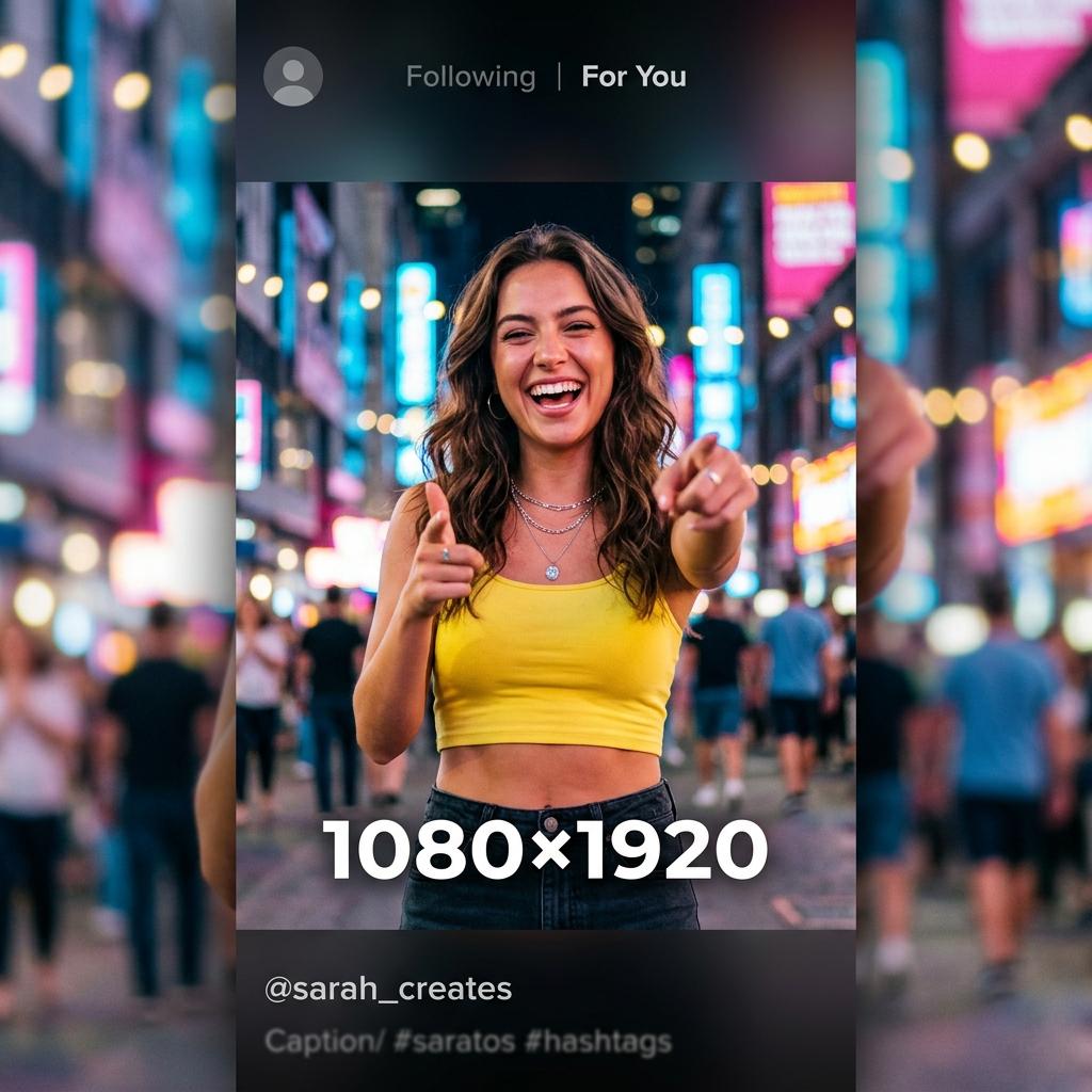 TikTok thumbnail size example 1080x1920 vertical cover image
