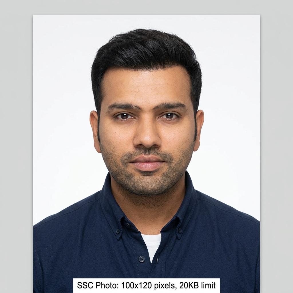 SSC photo size example 20KB 100x120 pixels